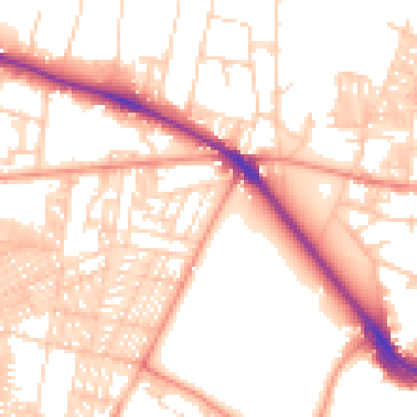Daytime road noise heatmap for LS6 1AG