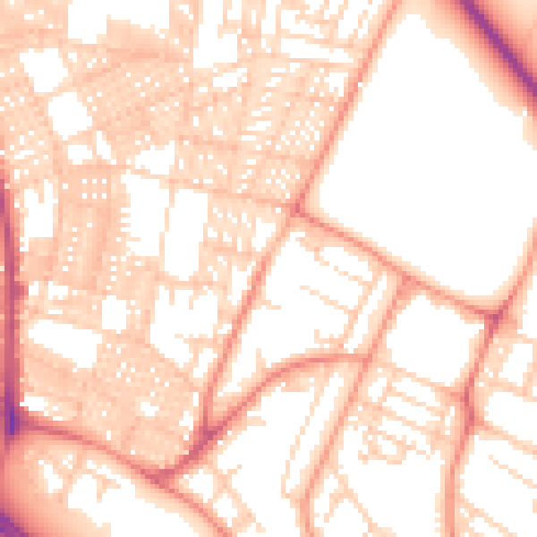 Daytime road noise heatmap for LS6 1AJ