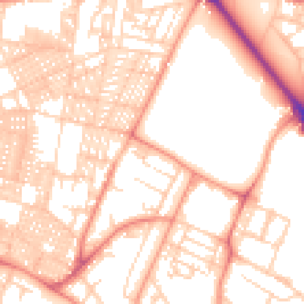 Daytime road noise heatmap for LS6 1AL