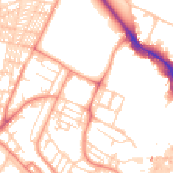Daytime road noise heatmap for LS6 1AN