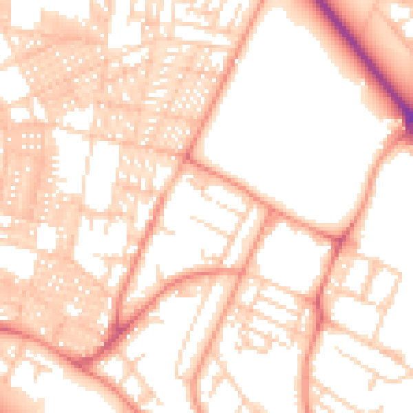 Daytime road noise heatmap for LS6 1AP