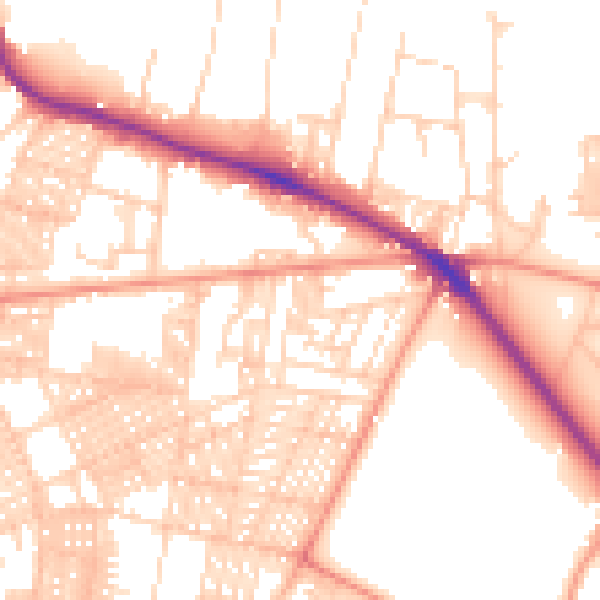 Daytime road noise heatmap for LS6 1AU