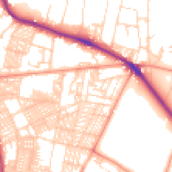 Daytime road noise heatmap for LS6 1AX