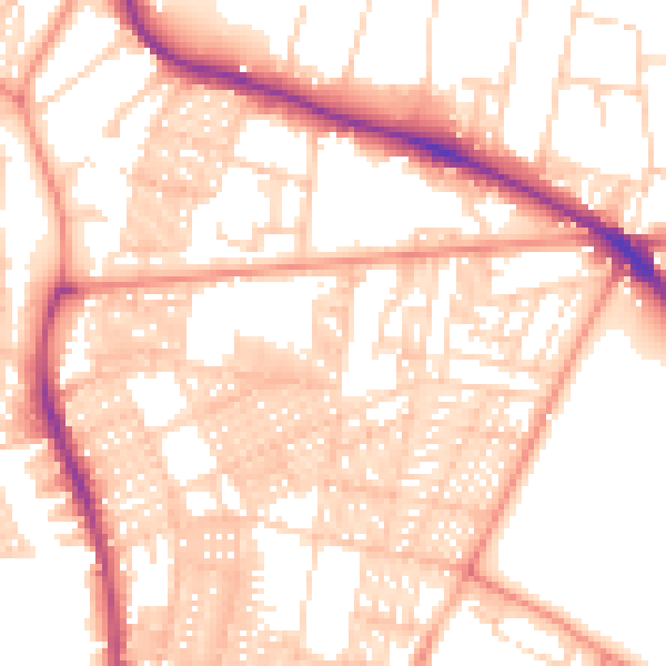Daytime road noise heatmap for LS6 1BA