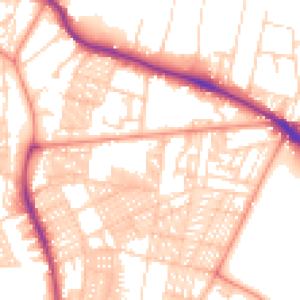 Daytime road noise heatmap for LS6 1BB
