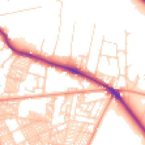 Daytime road noise heatmap for LS6 1BL
