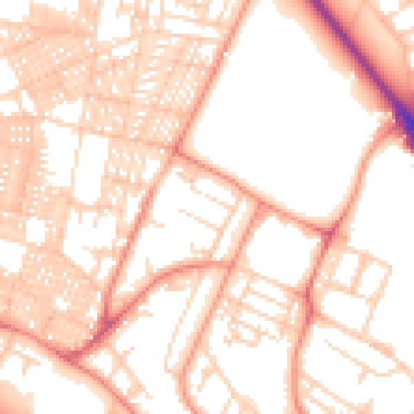 Daytime road noise heatmap for LS6 1BR