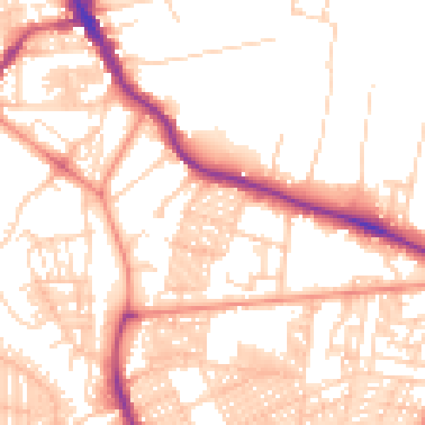 Daytime road noise heatmap for LS6 1BY