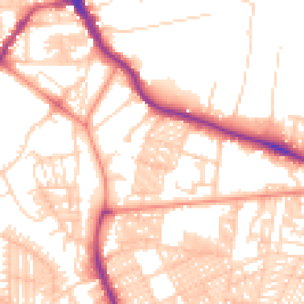 Daytime road noise heatmap for LS6 1DE