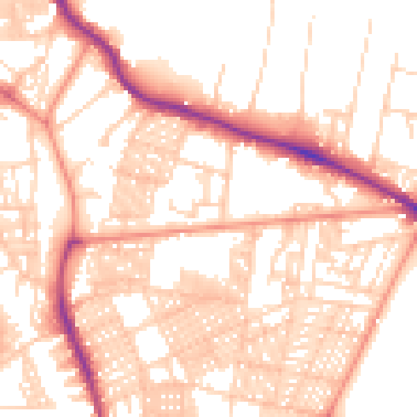 Daytime road noise heatmap for LS6 1DH