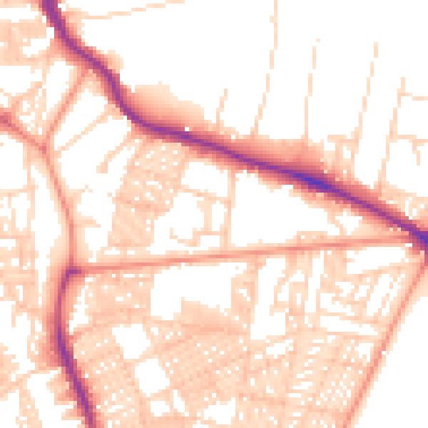 Daytime road noise heatmap for LS6 1DJ