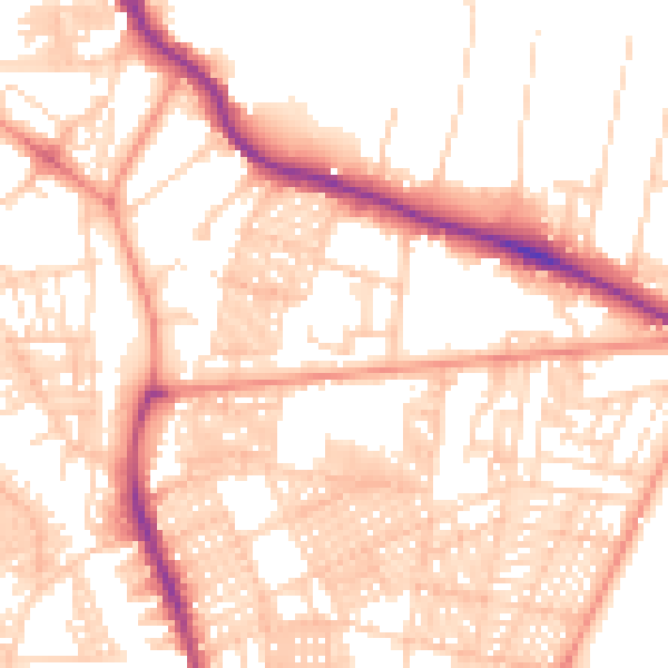 Daytime road noise heatmap for LS6 1DN