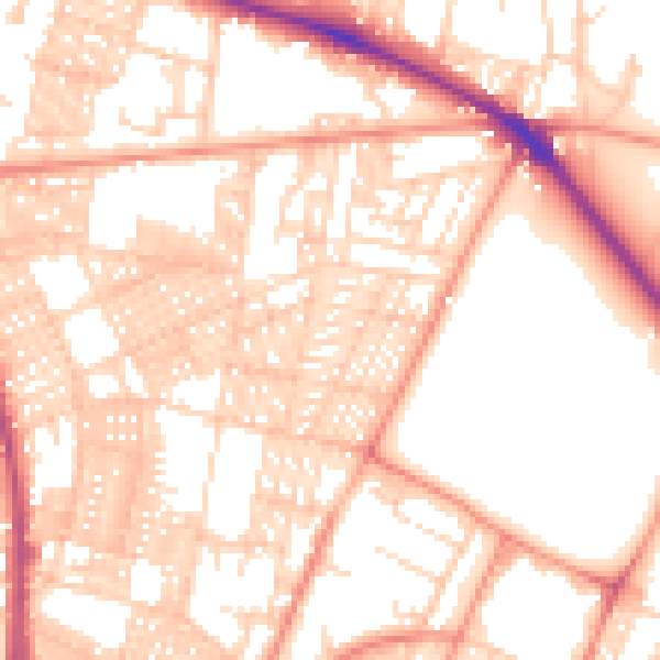 Daytime road noise heatmap for LS6 1HG