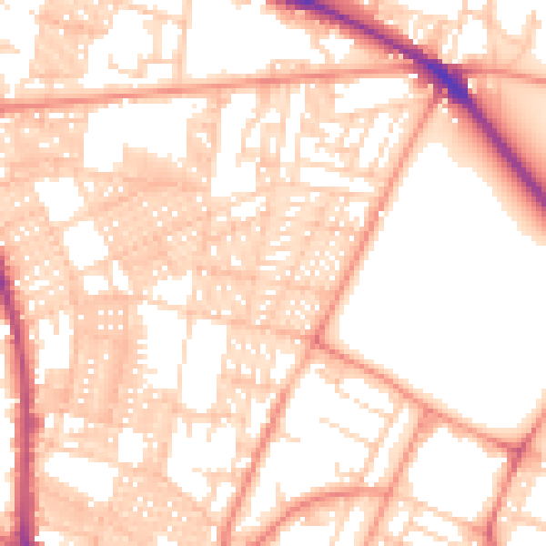 Daytime road noise heatmap for LS6 1HJ