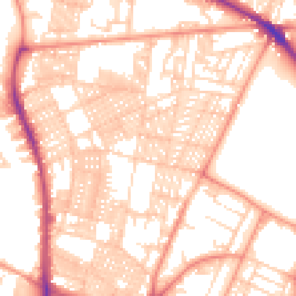 Daytime road noise heatmap for LS6 1HT