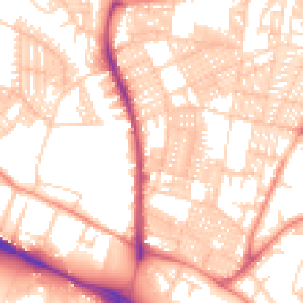 Daytime road noise heatmap for LS6 1LA