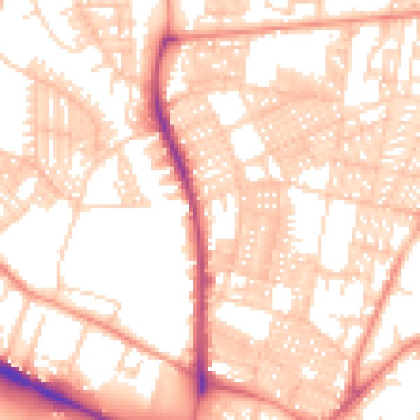 Daytime road noise heatmap for LS6 1LP