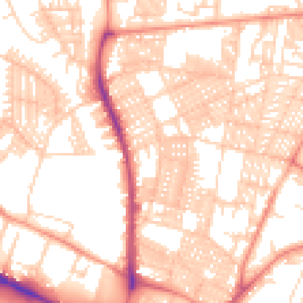 Daytime road noise heatmap for LS6 1LR
