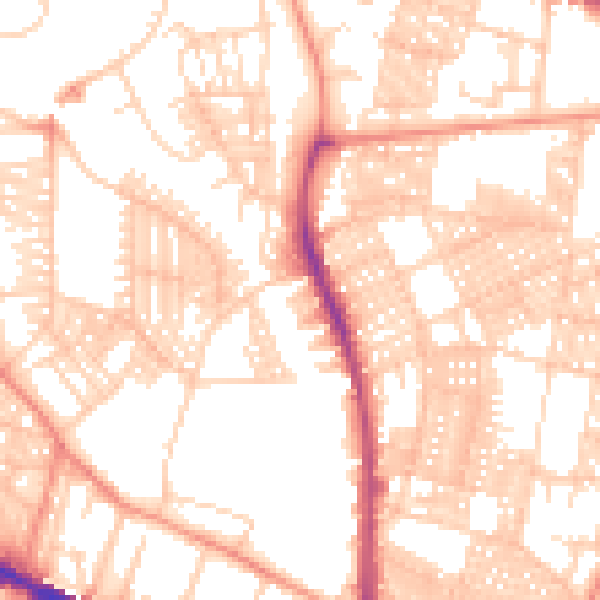 Daytime road noise heatmap for LS6 1LZ