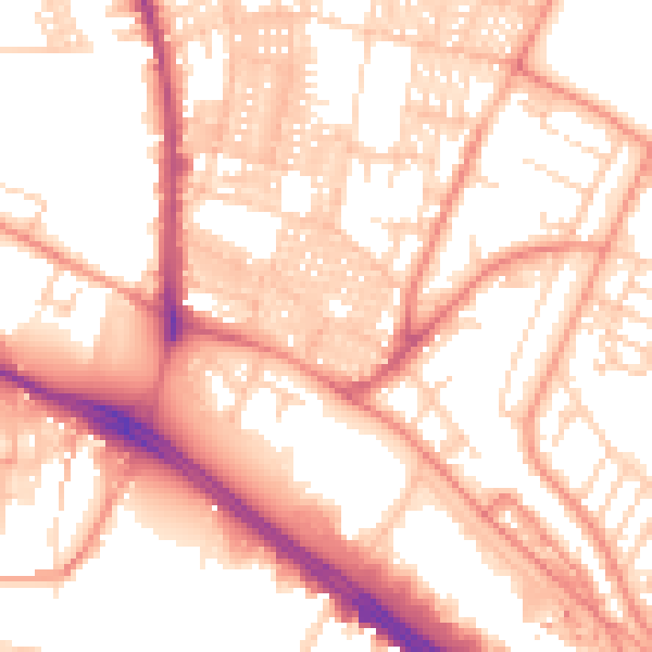 Daytime road noise heatmap for LS6 1QP