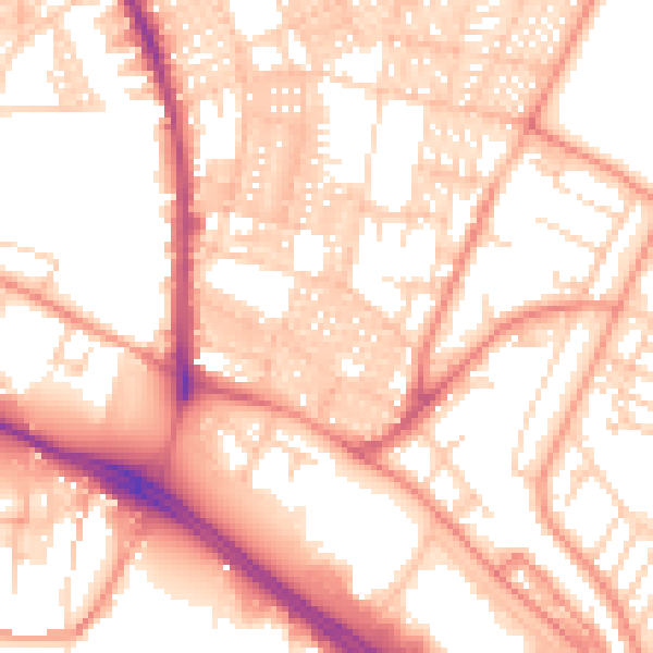 Daytime road noise heatmap for LS6 1RE