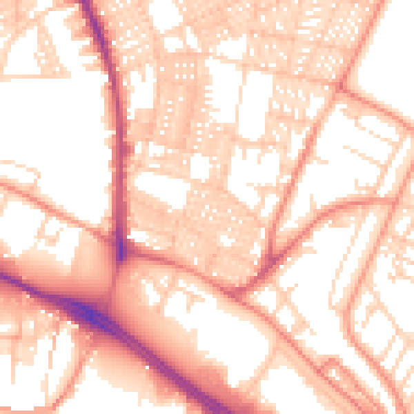 Daytime road noise heatmap for LS6 1RJ