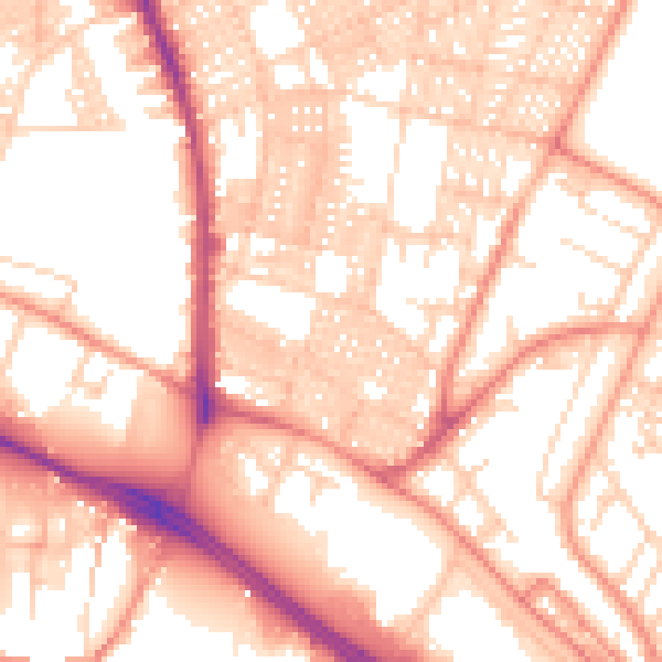 Daytime road noise heatmap for LS6 1RL