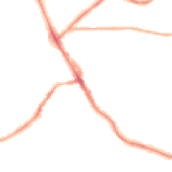 Night-time road noise heatmap for LS6 2AD