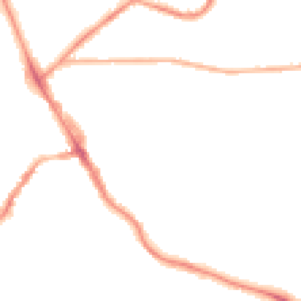 Night-time road noise heatmap for LS6 2AE