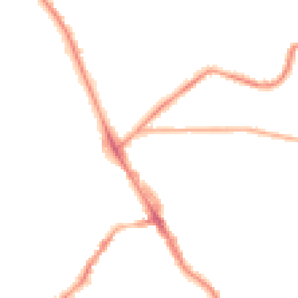 Night-time road noise heatmap for LS6 2AJ