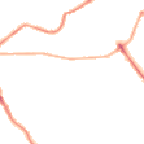Night-time road noise heatmap for LS6 2BB