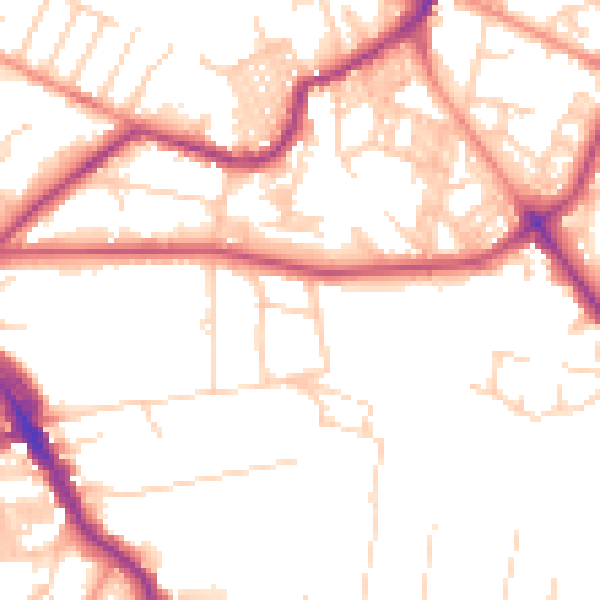 Daytime road noise heatmap for LS6 2BD