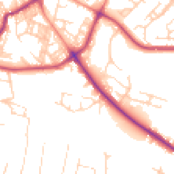 Daytime road noise heatmap for LS6 2BL
