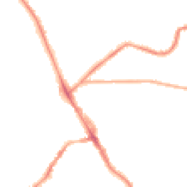 Night-time road noise heatmap for LS6 2BQ