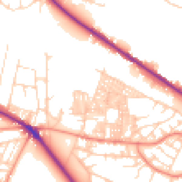 Daytime road noise heatmap for LS6 2FE