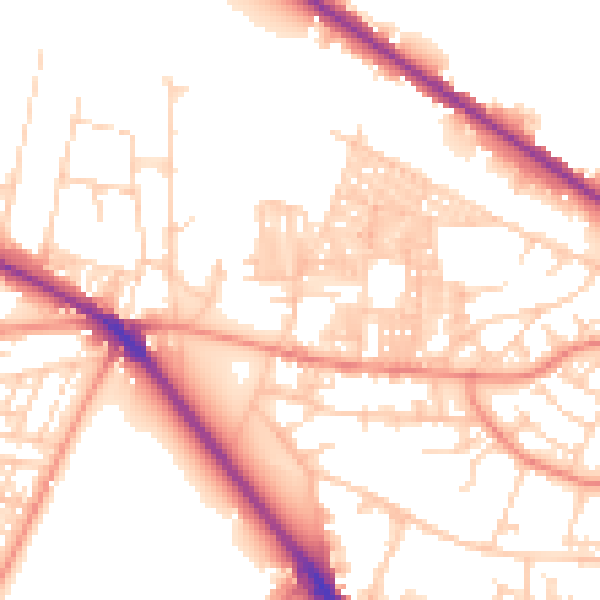 Daytime road noise heatmap for LS6 2FN