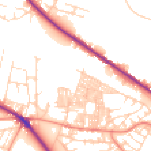 Daytime road noise heatmap for LS6 2HL