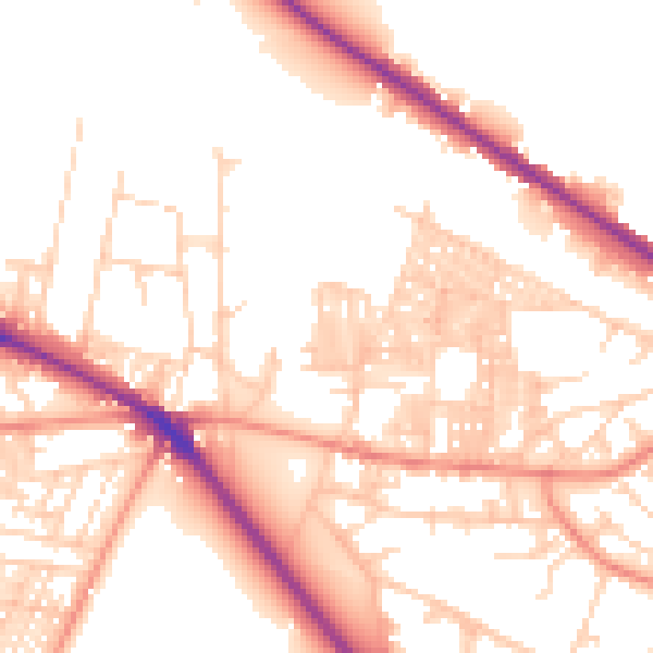 Daytime road noise heatmap for LS6 2HP