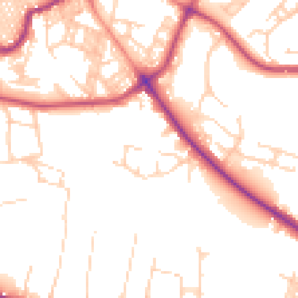 Daytime road noise heatmap for LS6 2SL