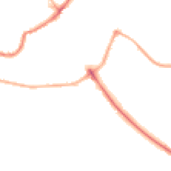 Night-time road noise heatmap for LS6 2WA