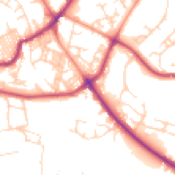 Daytime road noise heatmap for LS6 2WB