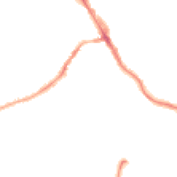 Night-time road noise heatmap for LS6 3AE