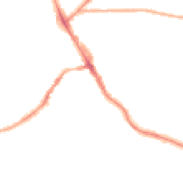 Night-time road noise heatmap for LS6 3AU