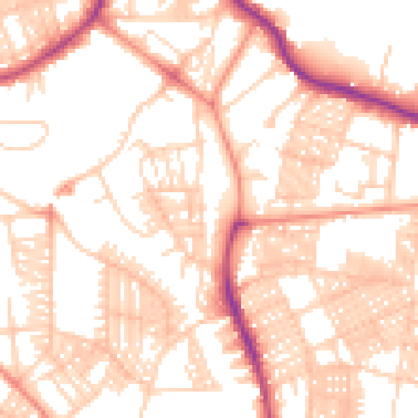 Daytime road noise heatmap for LS6 3DN