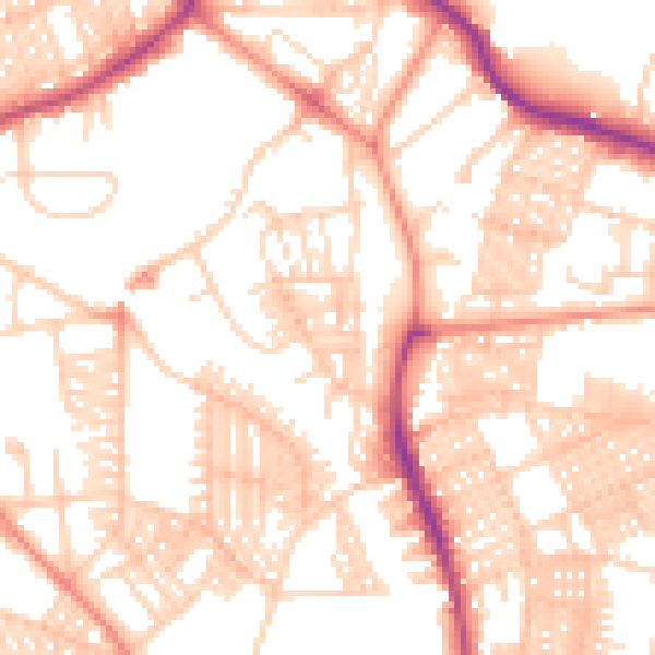 Daytime road noise heatmap for LS6 3DQ