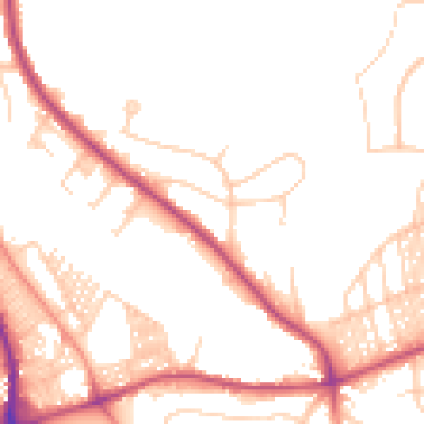 Daytime road noise heatmap for LS6 3EA