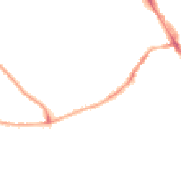 Night-time road noise heatmap for LS6 3ES