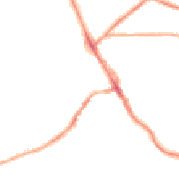 Night-time road noise heatmap for LS6 3JE