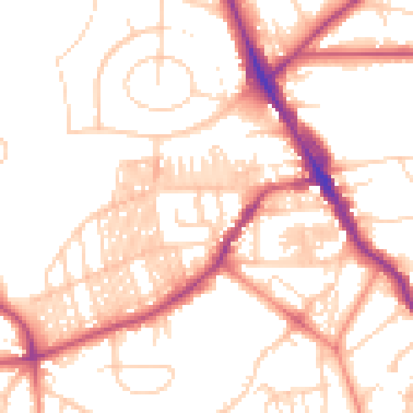 Daytime road noise heatmap for LS6 3LD