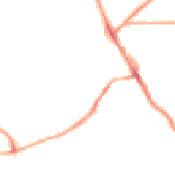 Night-time road noise heatmap for LS6 3LD